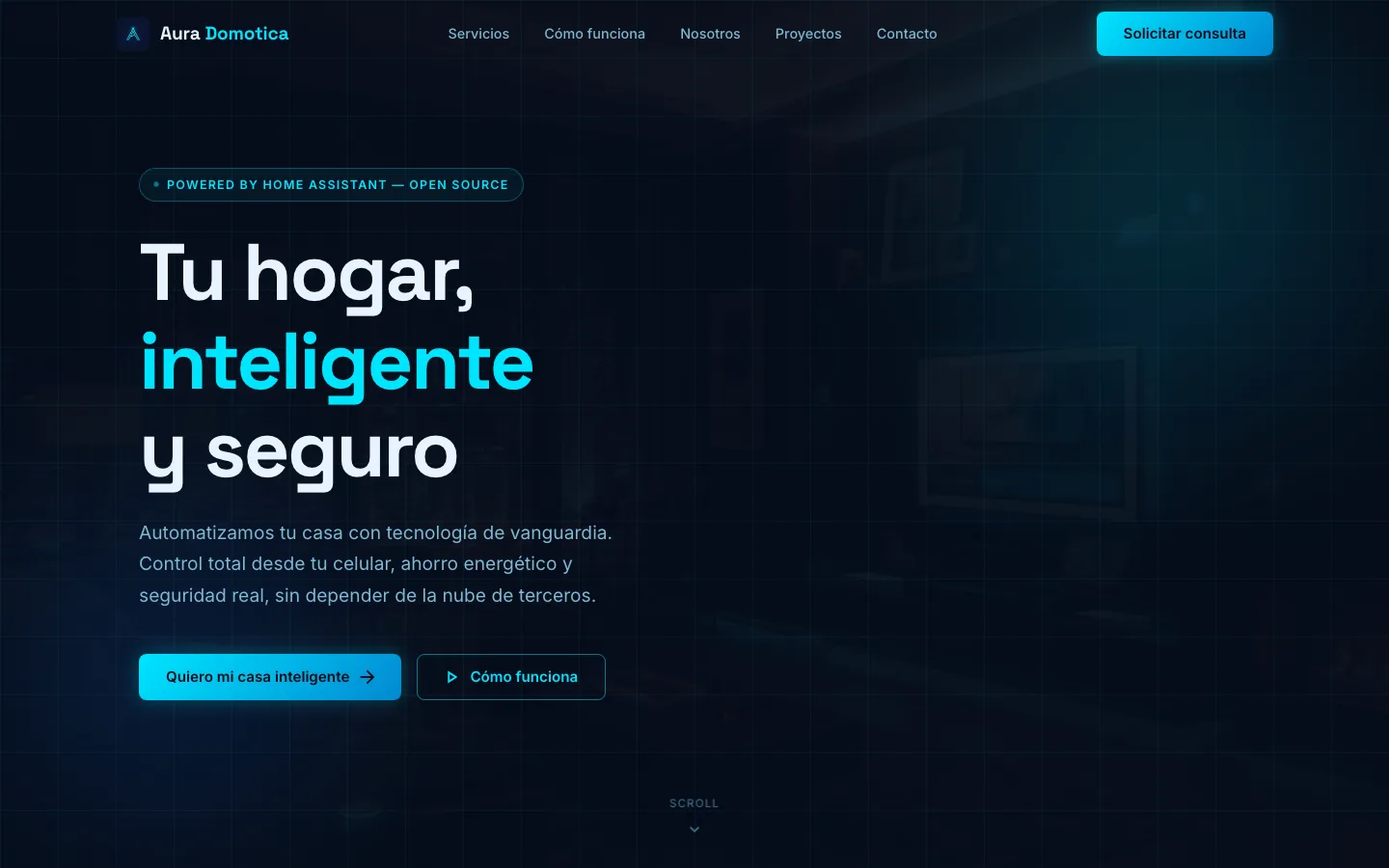 Portada del sitio auradomotica.com